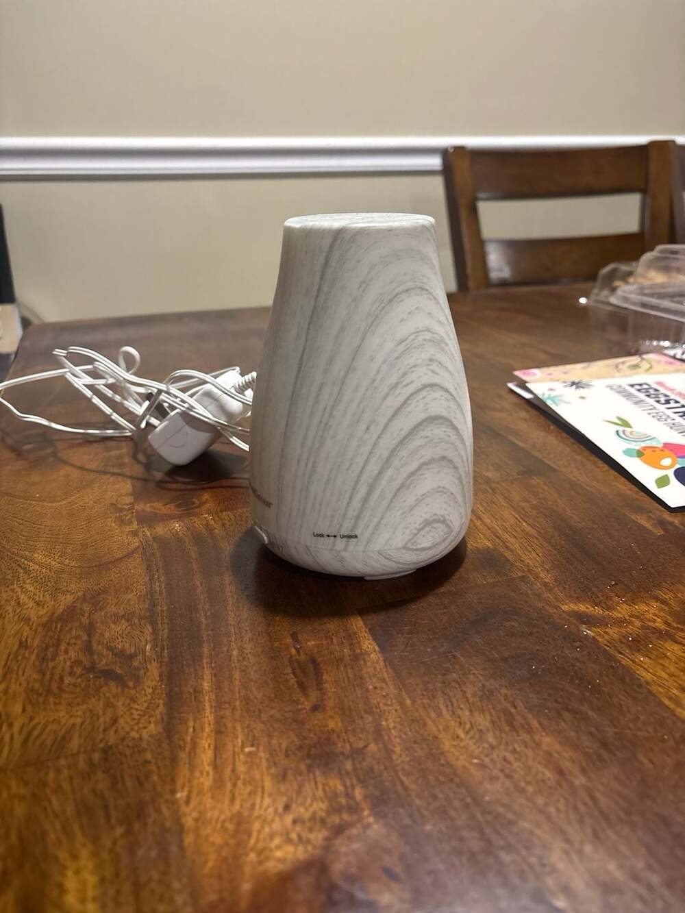 InnoGear Essential Oil Diffuser with Oils, 100ml Aromatherapy Grey Wood Grain